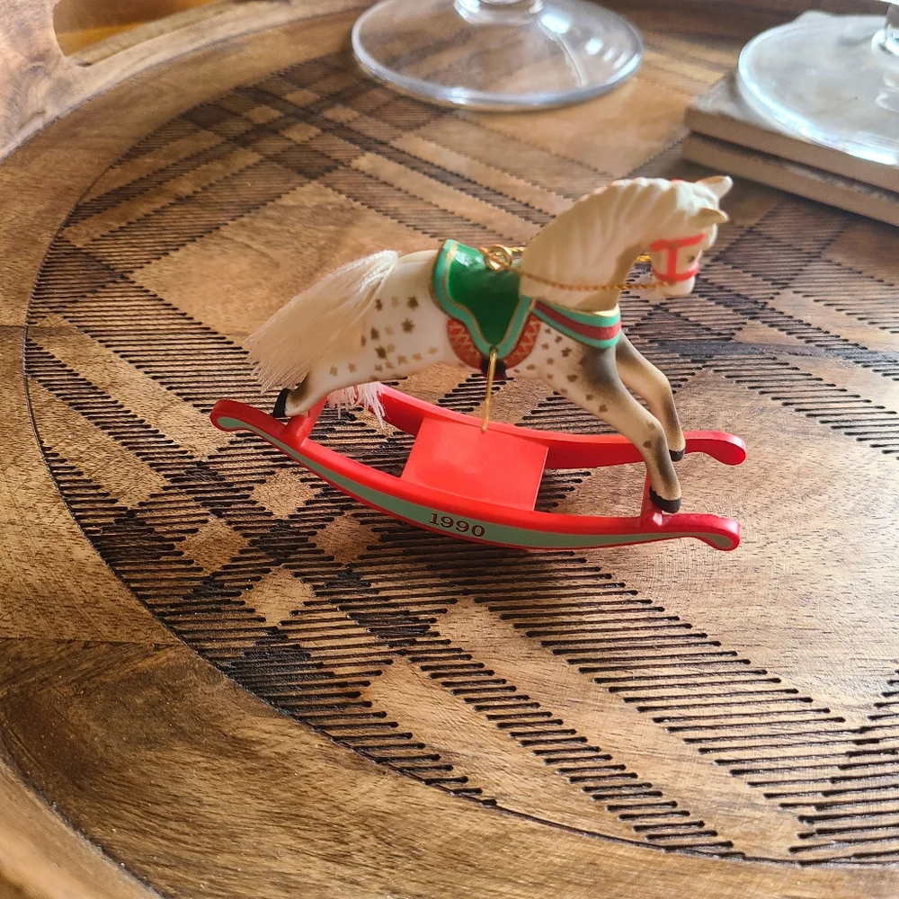 Hallmark rocking horse ornament 1990